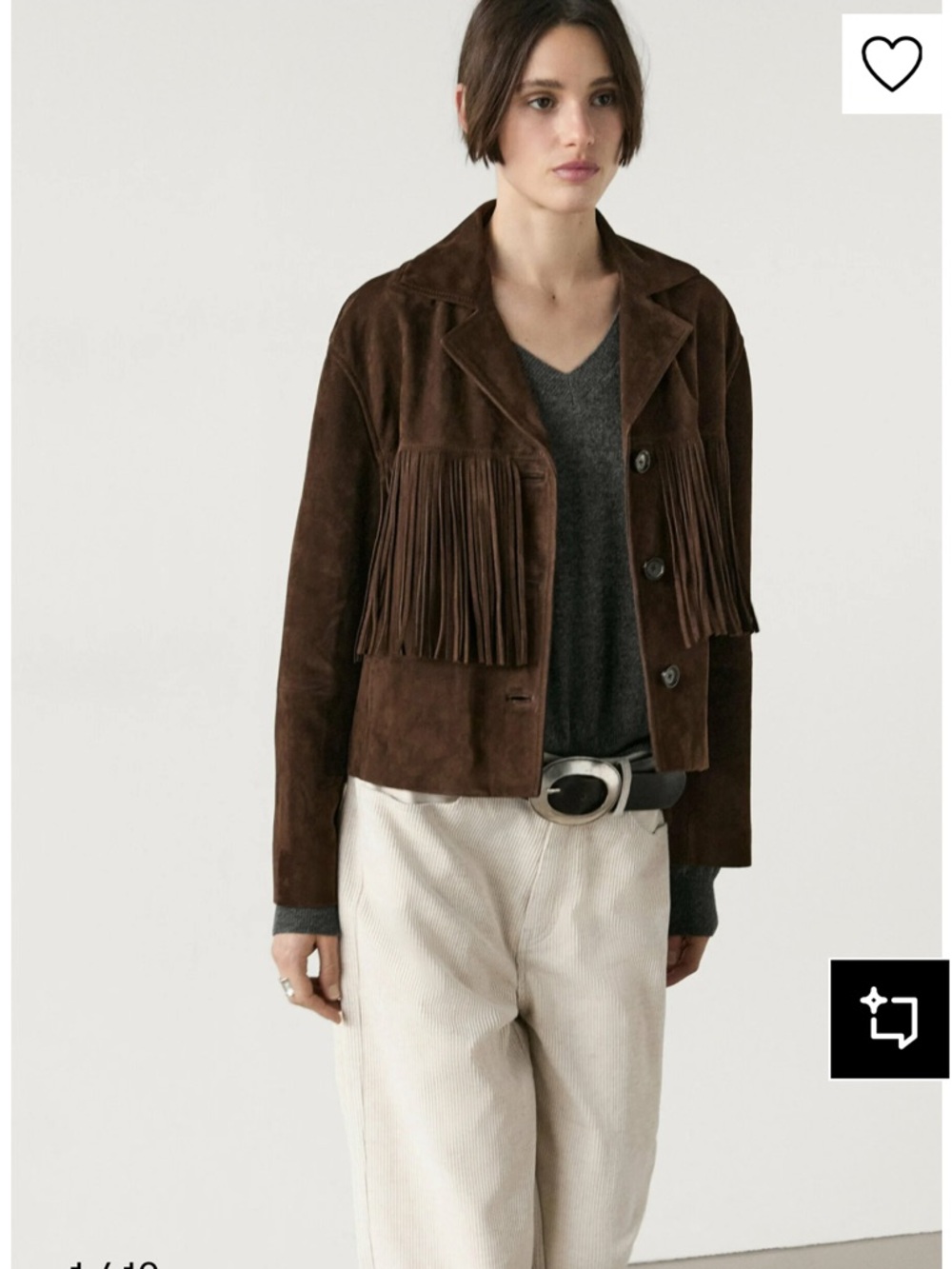 Massimo Dutti Brown Suede Fringe Jacket - Picture 10 of 10